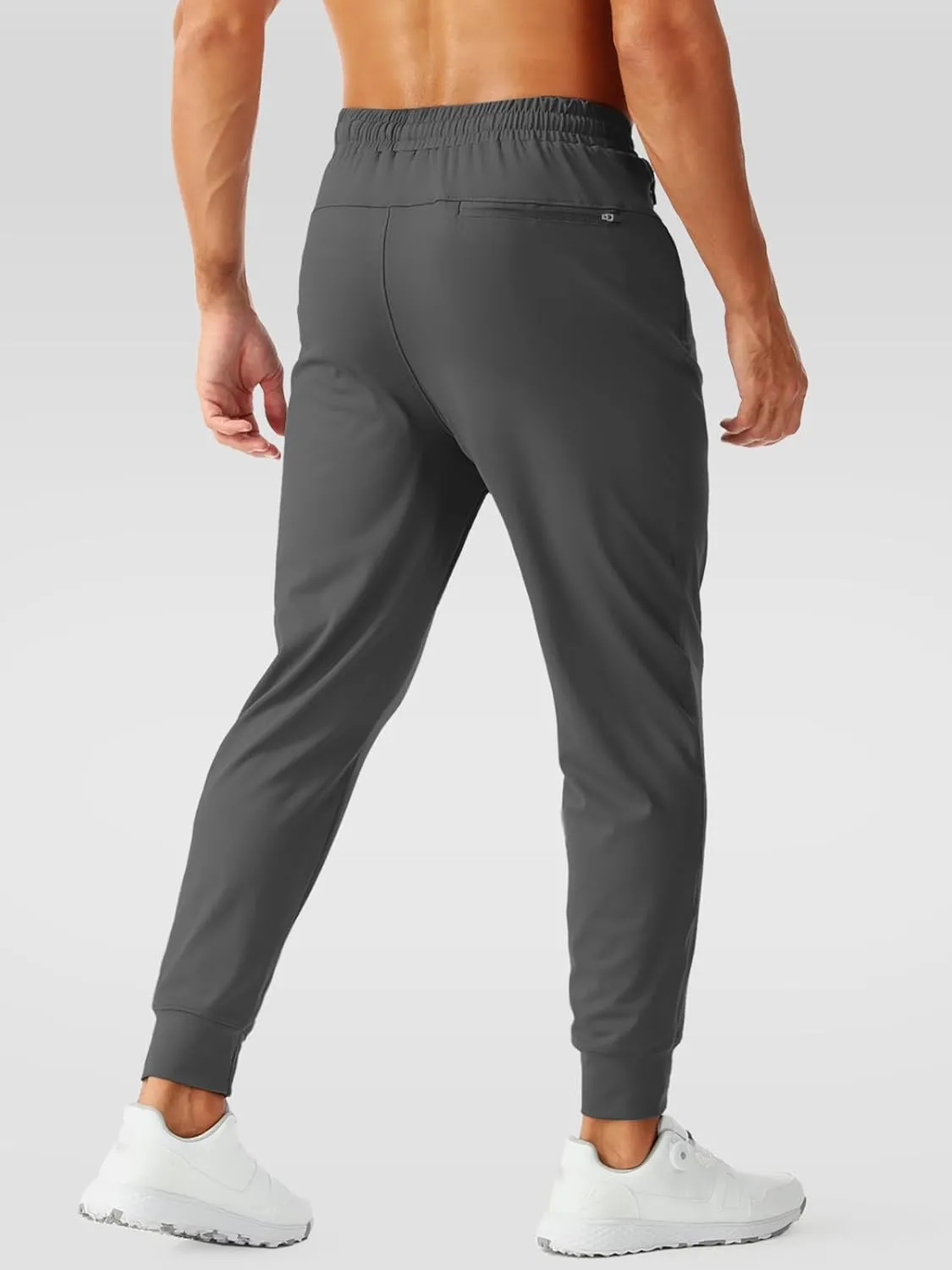 Aolesy Men's Joggers Sweatpants with Zipper Pockets Lightweight Stretch Gym Workout Pants for Running, Athletic