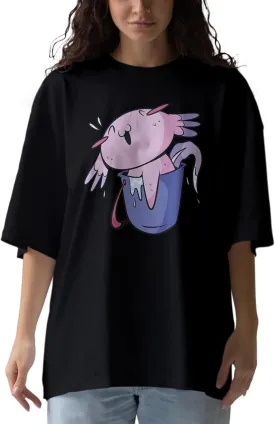Chick Anime Oversized T-Shirts for Women, 100% Cotton T-Shirts, Perfect for Casual Wear & Gifting | WB.6.47