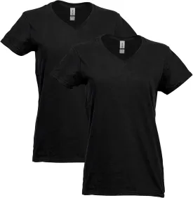 Gildan Women's Heavy Cotton V-Neck T-Shirt, 2-Pack