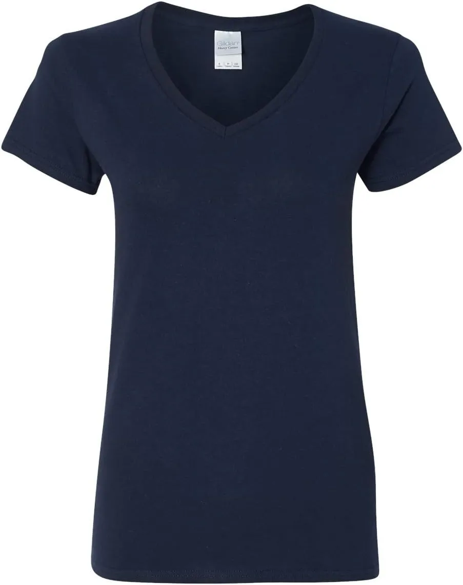 Gildan Women's Heavy Cotton V-Neck T-Shirt, 2-Pack