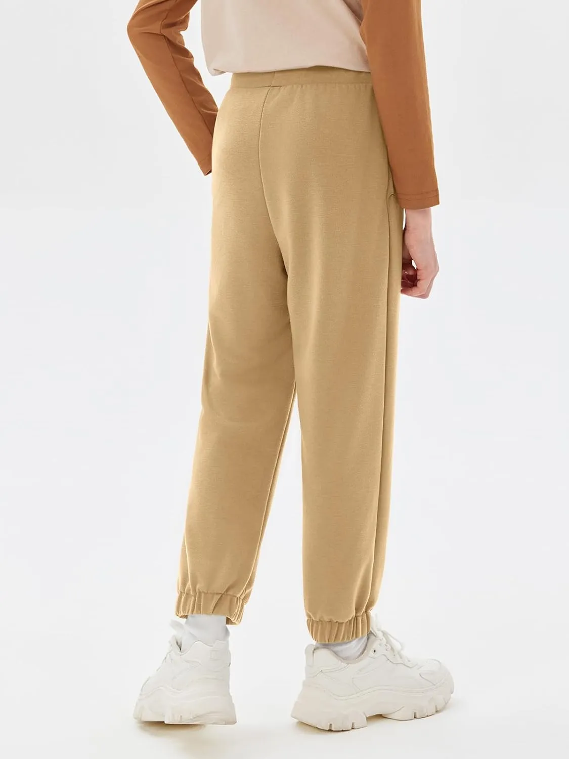 Haloumoning Boys Athletic Sweatpants Basic Elastic Waist Joggers Active Pants with Pockets 5-14 Years