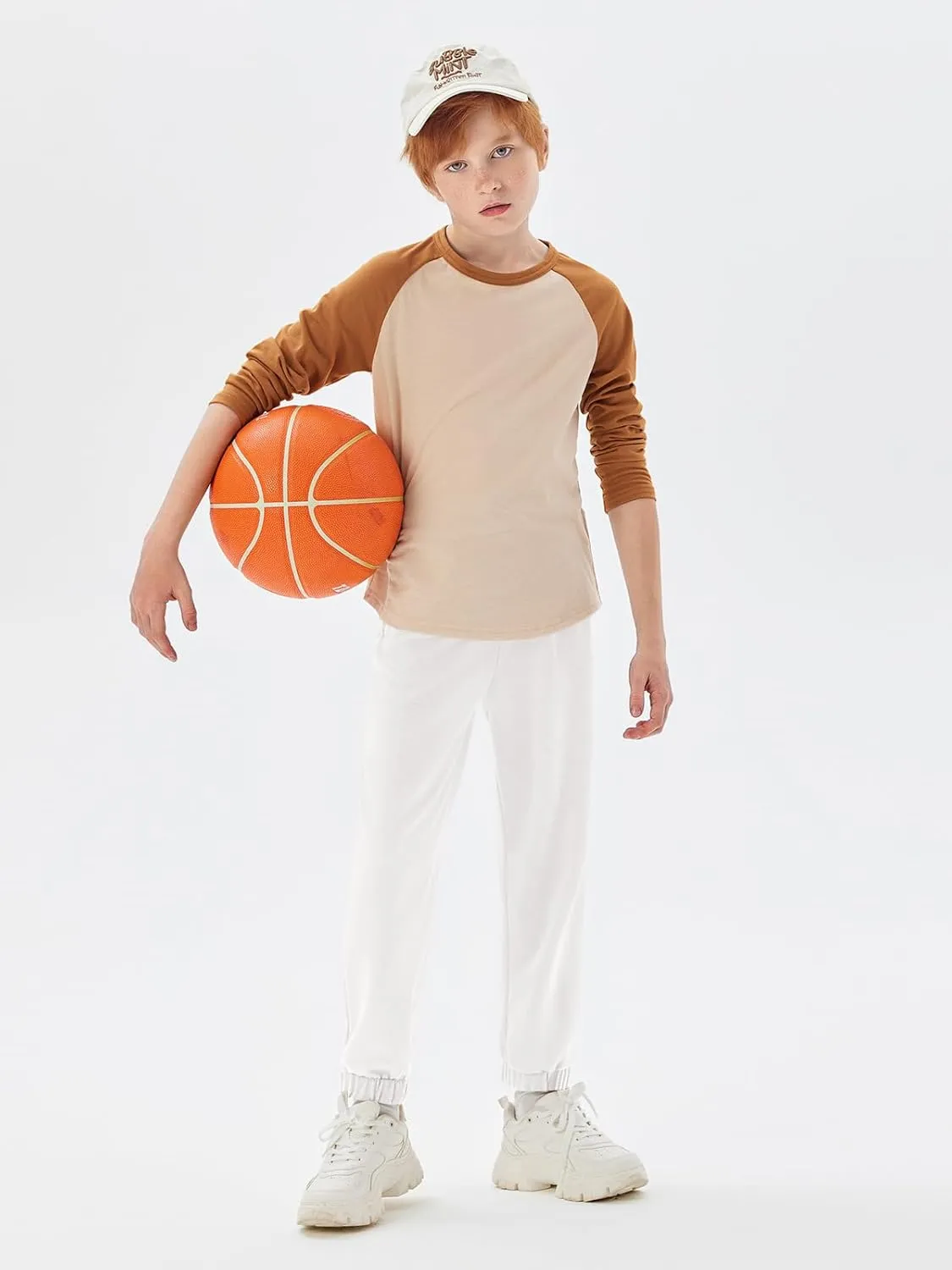 Haloumoning Boys Athletic Sweatpants Basic Elastic Waist Joggers Active Pants with Pockets 5-14 Years