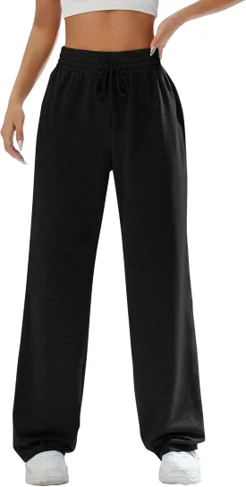 Kiench Teens Girls' Straight Leg Sweatpants High Waisted Baggy Joggers Drawstring