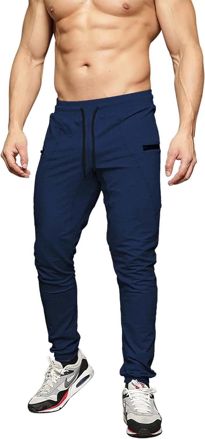 MAIKANONG Mens Slim Joggers Tapered Sweatpants Gym Workout Pants for Running Athletic Casual