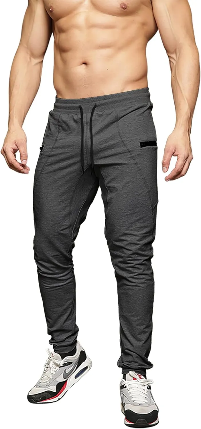 MAIKANONG Mens Slim Joggers Tapered Sweatpants Gym Workout Pants for Running Athletic Casual