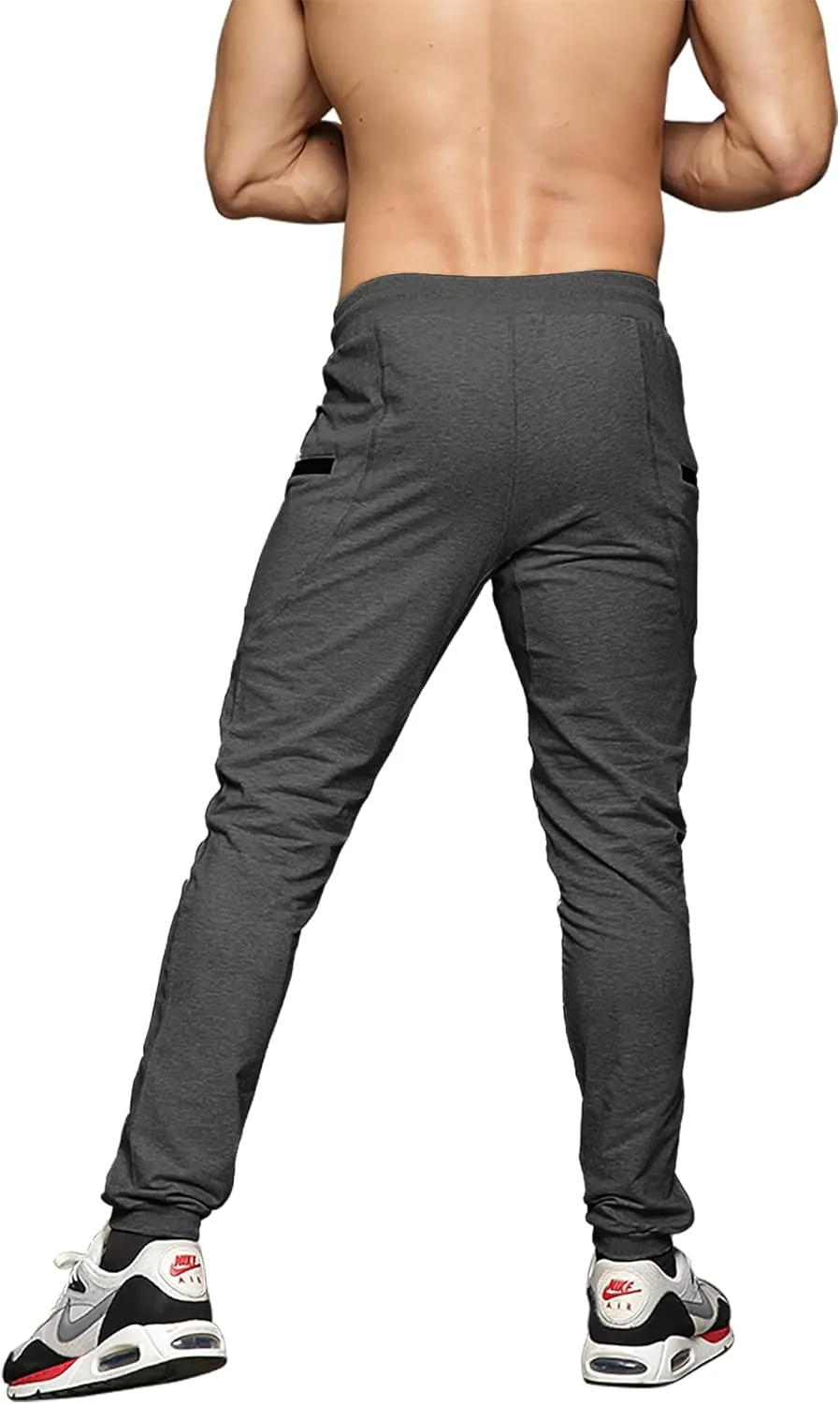 MAIKANONG Mens Slim Joggers Tapered Sweatpants Gym Workout Pants for Running Athletic Casual