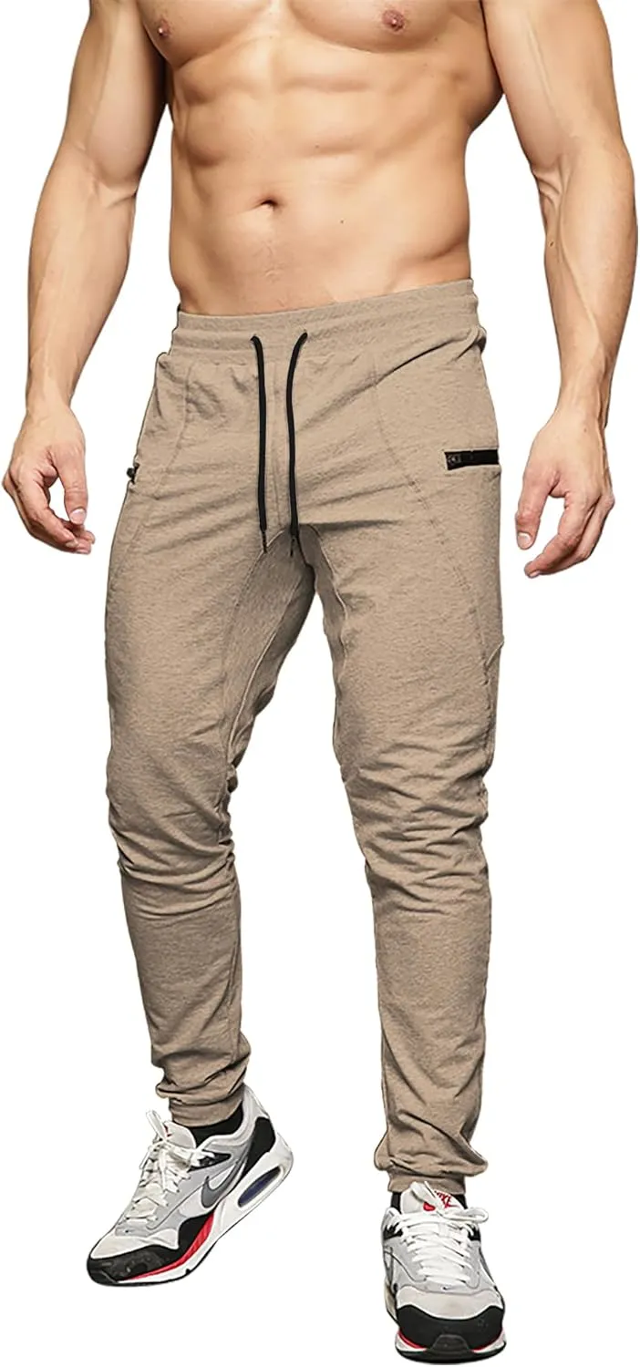 MAIKANONG Mens Slim Joggers Tapered Sweatpants Gym Workout Pants for Running Athletic Casual