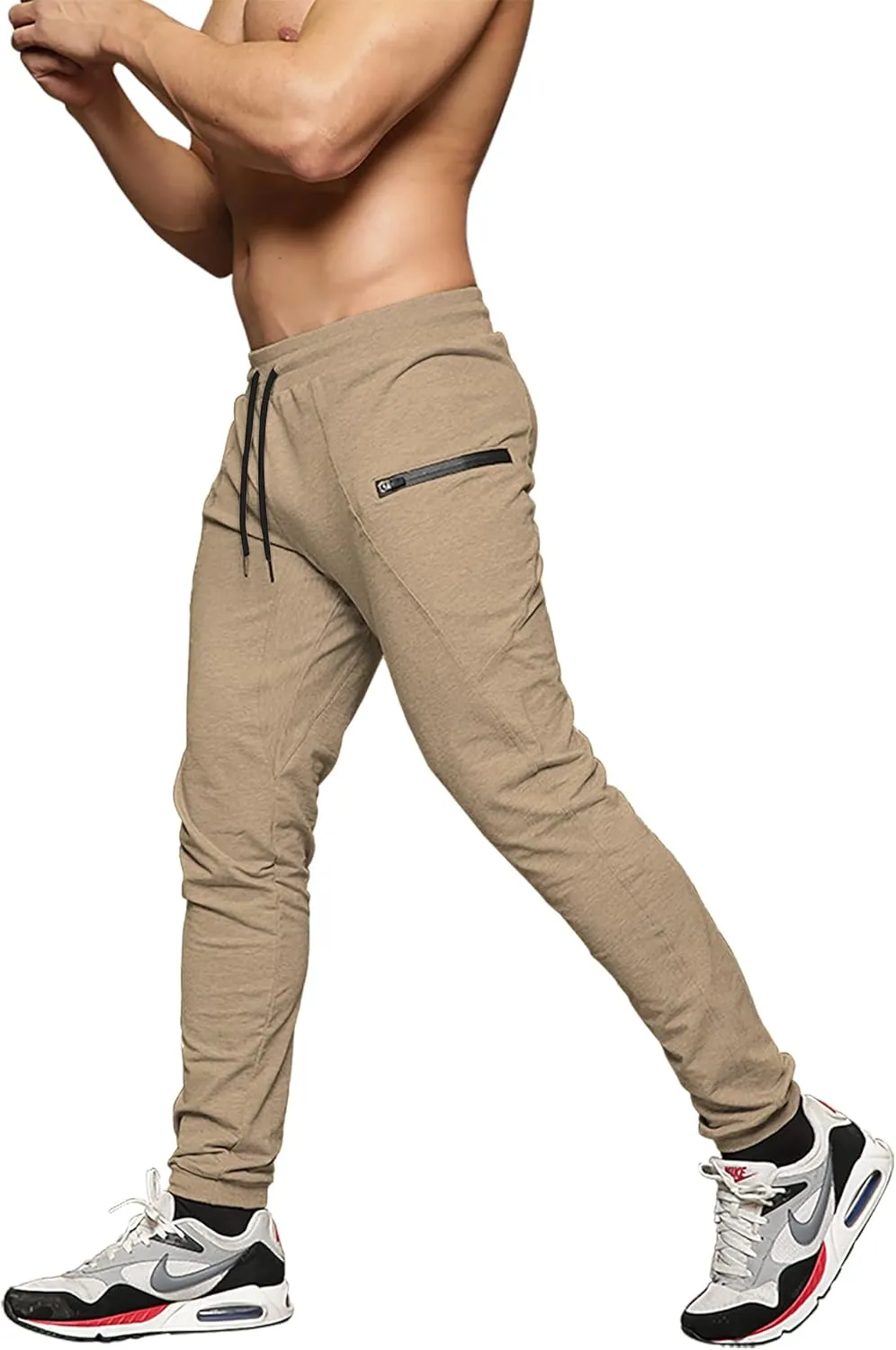 MAIKANONG Mens Slim Joggers Tapered Sweatpants Gym Workout Pants for Running Athletic Casual