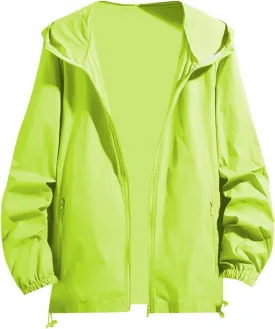 Men's Hoodie Jacket Thin Lightweight Rain Jacket Windproof Fall Casual UV Sun Protection Travel Sportswear