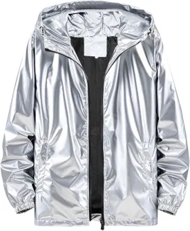 Mens Lightweight Windbreaker Waterproof Rain Jacket Hooded Windbreaker Camo Jacket with Zipper Pockets