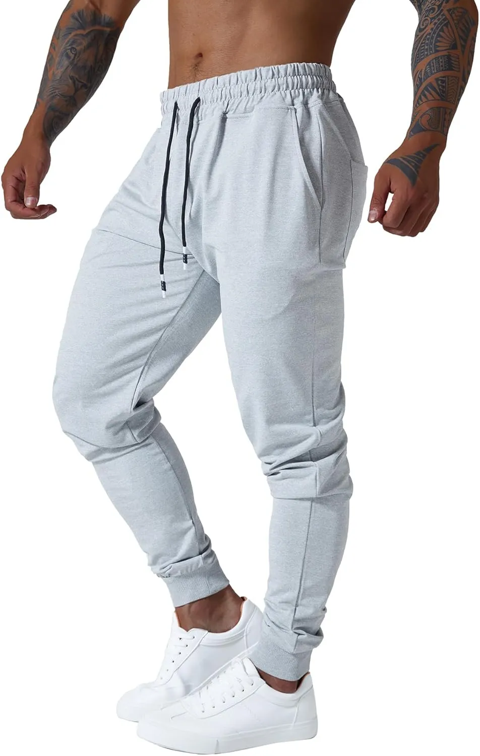 Men's Slim fit Jogging Pants, Suitable for Running and Fitness Activities, Bottom Binding Sports Pants