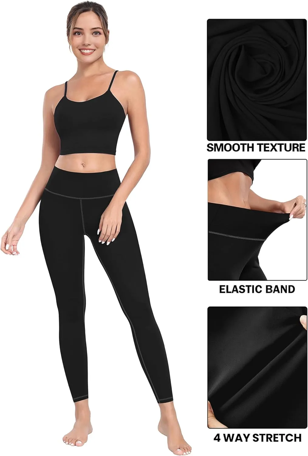 MIRITY High Waist Yoga Leggings for Women - Full Length Buttery Soft Workout Stretchy Yoga Pants Pack of 1