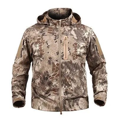 Outdoor Clothing Autumn Men's Military Hiking Camouflage Fleece Jacket Army Tactical Coat Multicam Male Softshell Windbreakers