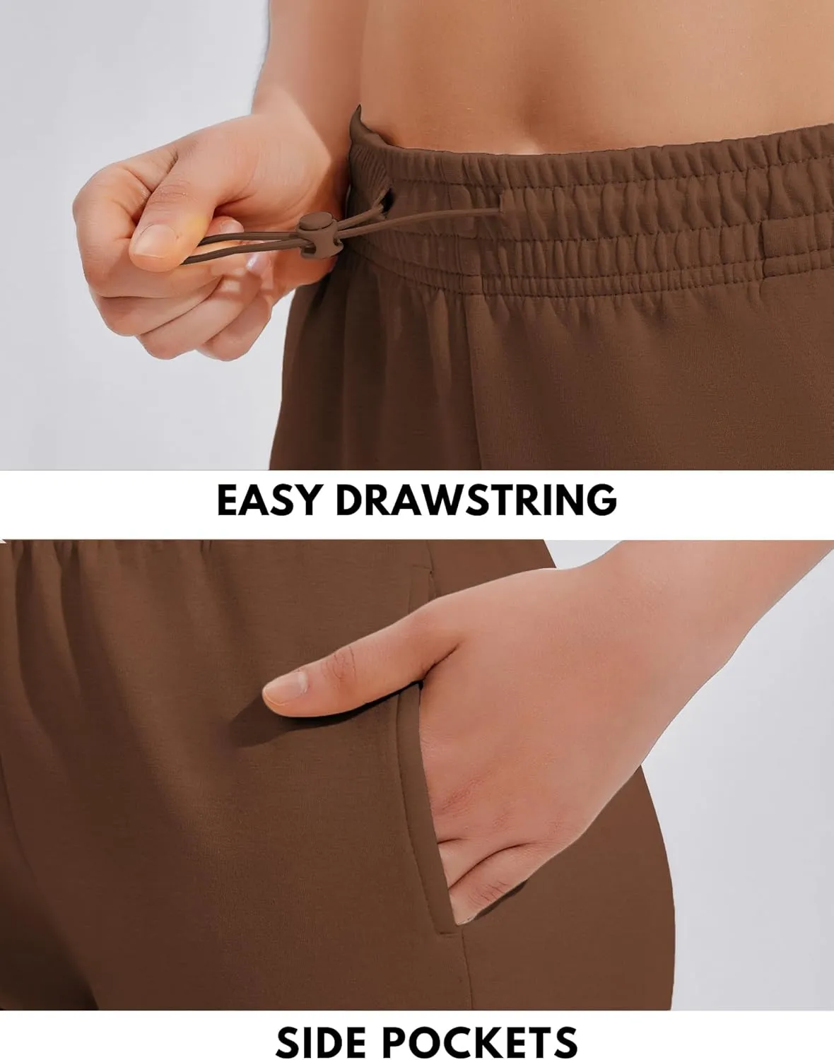 PINSPARK Sweat Shorts Women Lounge Athletic Short High Waisted Summer Sweatshorts Drawstring with Pockets