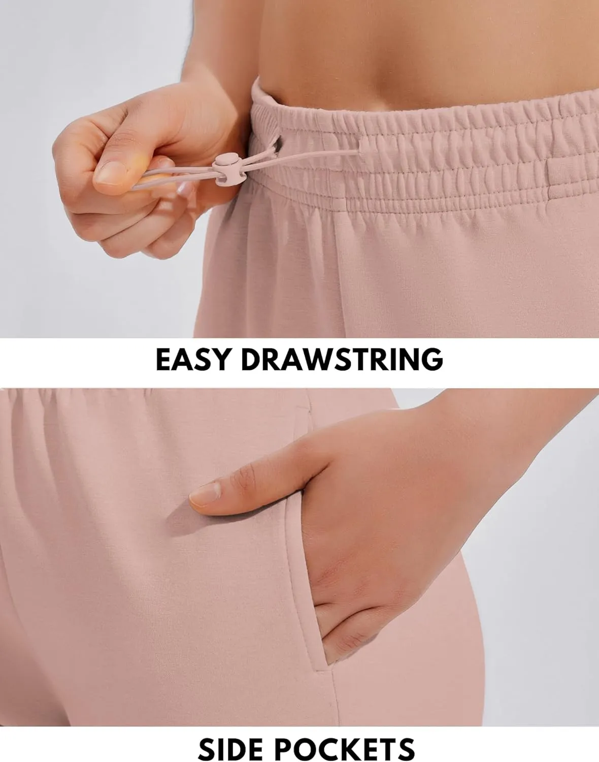 PINSPARK Sweat Shorts Women Lounge Athletic Short High Waisted Summer Sweatshorts Drawstring with Pockets