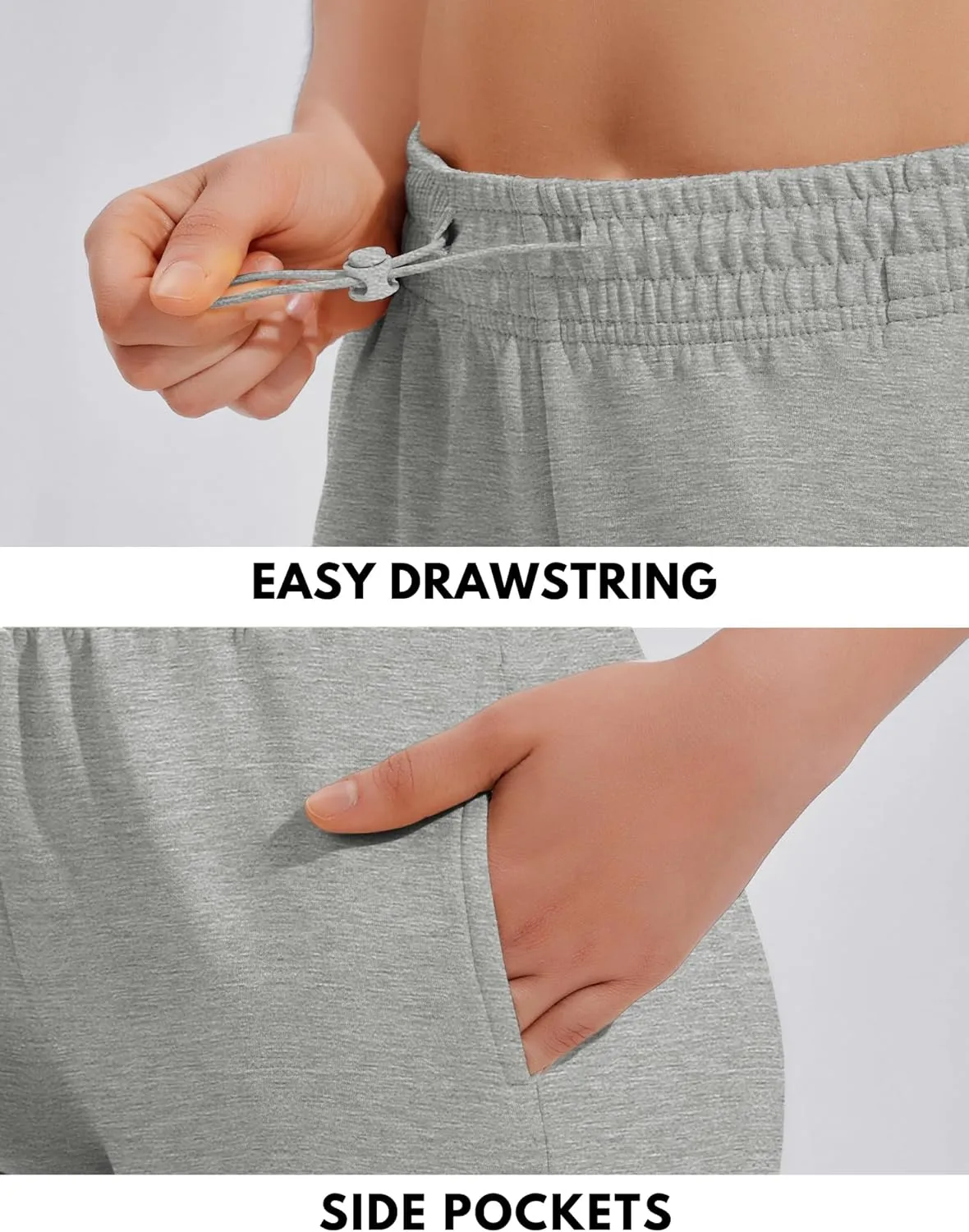 PINSPARK Sweat Shorts Women Lounge Athletic Short High Waisted Summer Sweatshorts Drawstring with Pockets