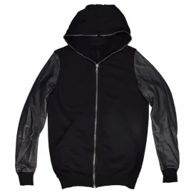 Rick Owens Gimp Hoodie with Leather Sleeves