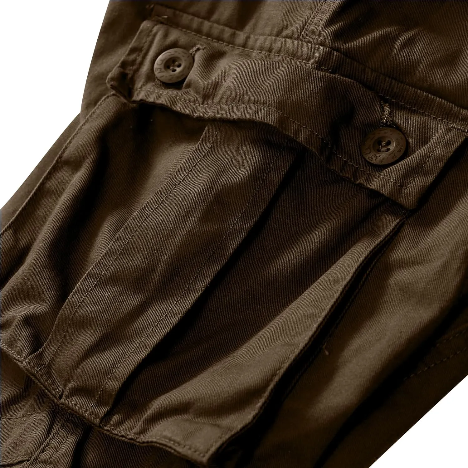 Sobrisah Mid Low Rise Cargo Pants for Men Youth Comfy Cotton Casual Streetwear Military Combat Work TrousersNo Belt