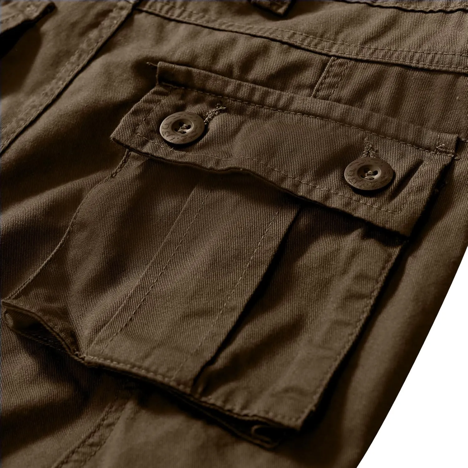 Sobrisah Mid Low Rise Cargo Pants for Men Youth Comfy Cotton Casual Streetwear Military Combat Work TrousersNo Belt