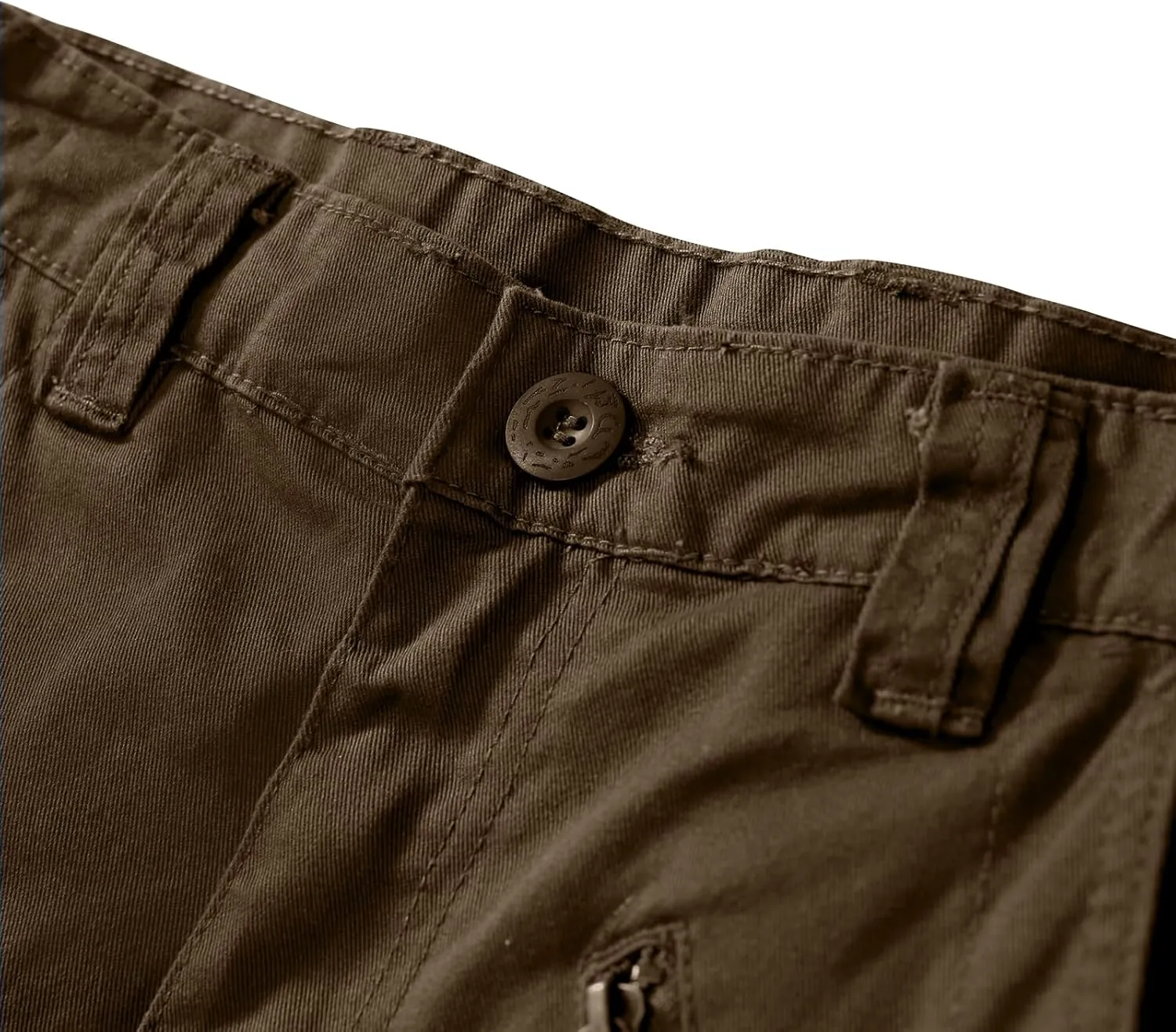Sobrisah Mid Low Rise Cargo Pants for Men Youth Comfy Cotton Casual Streetwear Military Combat Work TrousersNo Belt