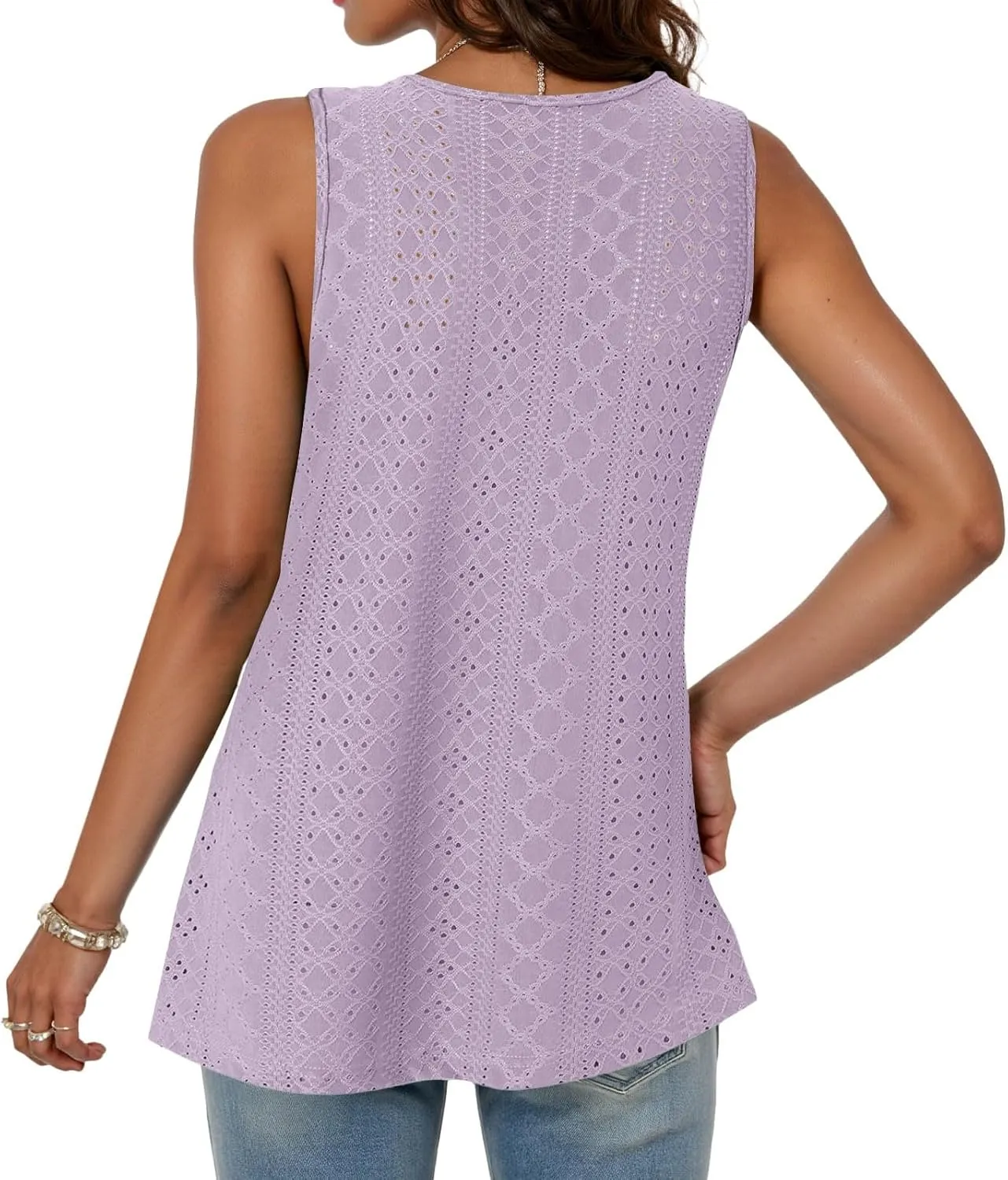 Tank Top for Women 2025 Flowy Peplum Tops for Women Dressy Sleeveless V Neck Babydoll Tank Tops Women