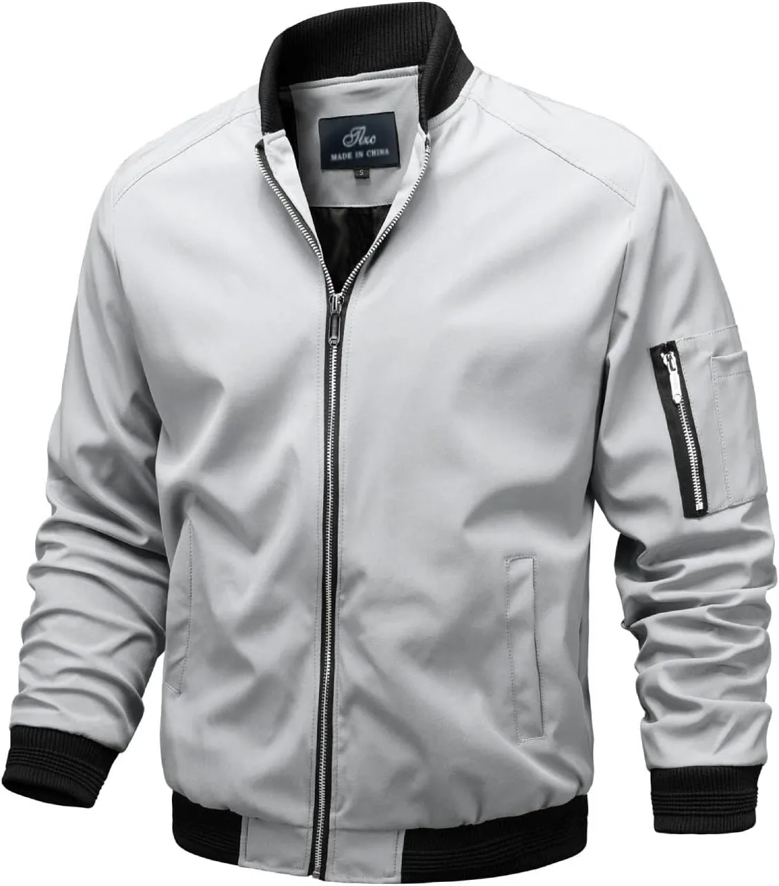 TLZC Men's Lightweight Bomber Jacket Windbreaker Slim Fit Active Coat Outerwear