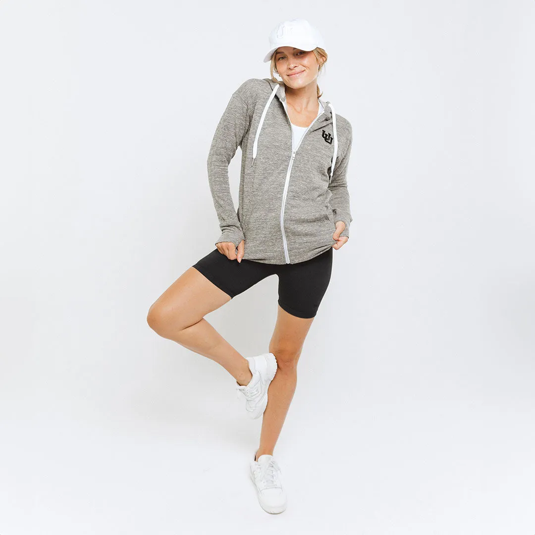 Utah Campus Zip-Up, Heather Grey