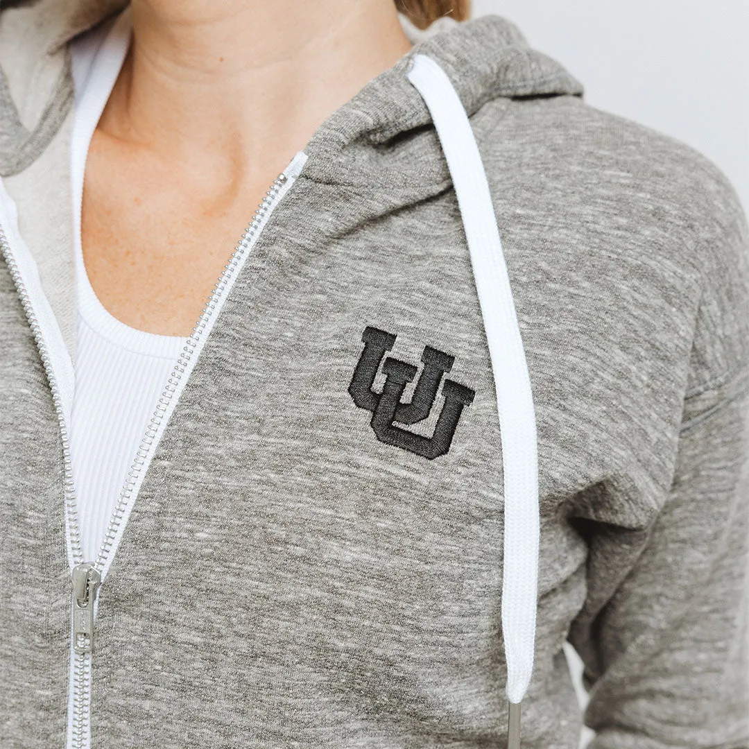 Utah Campus Zip-Up, Heather Grey