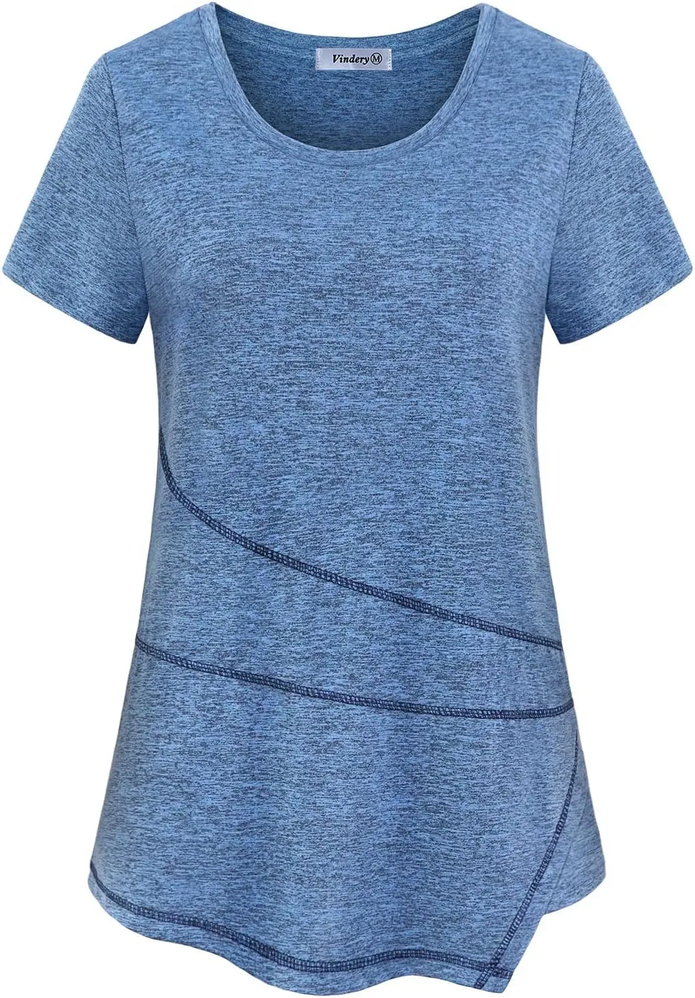 Vldnery Women's Running Workout Tops Moisture Wicking Athletic Quick Dry Loose Fit Yoga Top