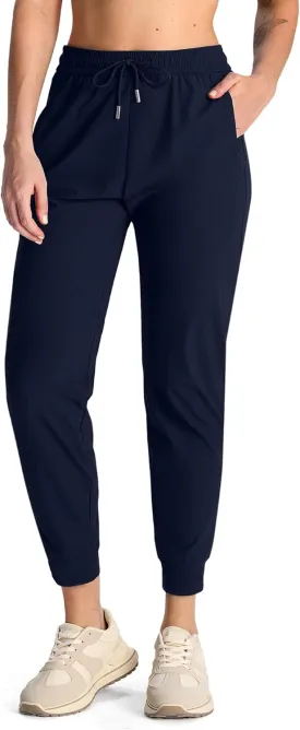 Women's Joggers Pants with Pockets Lightweight Quick Dry Hiking Joggers for Athletic Casual Workout Running Lounge