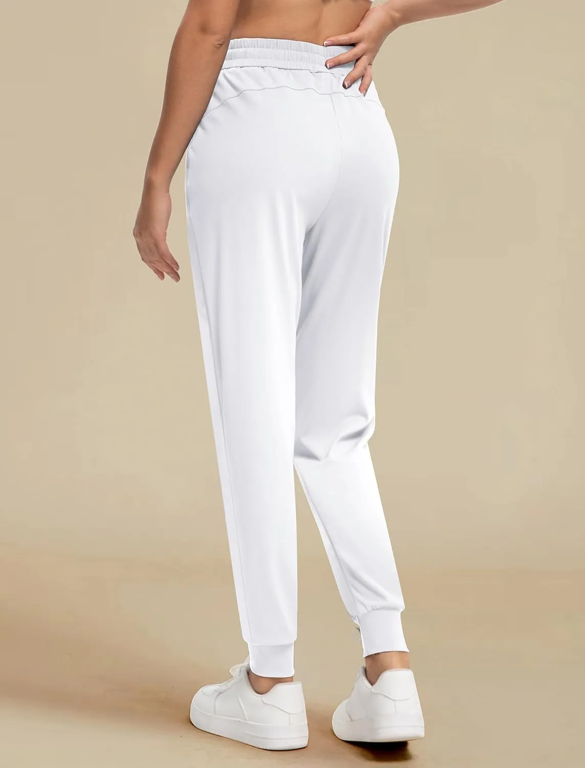 Women's Joggers Pants with Zipper Pockets High Waisted Athletic Drawstring Sweatpants for Lounge Workout Jogging 2024