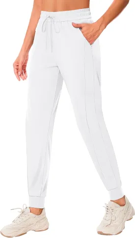 Women's Joggers Pants with Zipper Pockets High Waisted Athletic Drawstring Sweatpants for Lounge Workout Jogging 2024