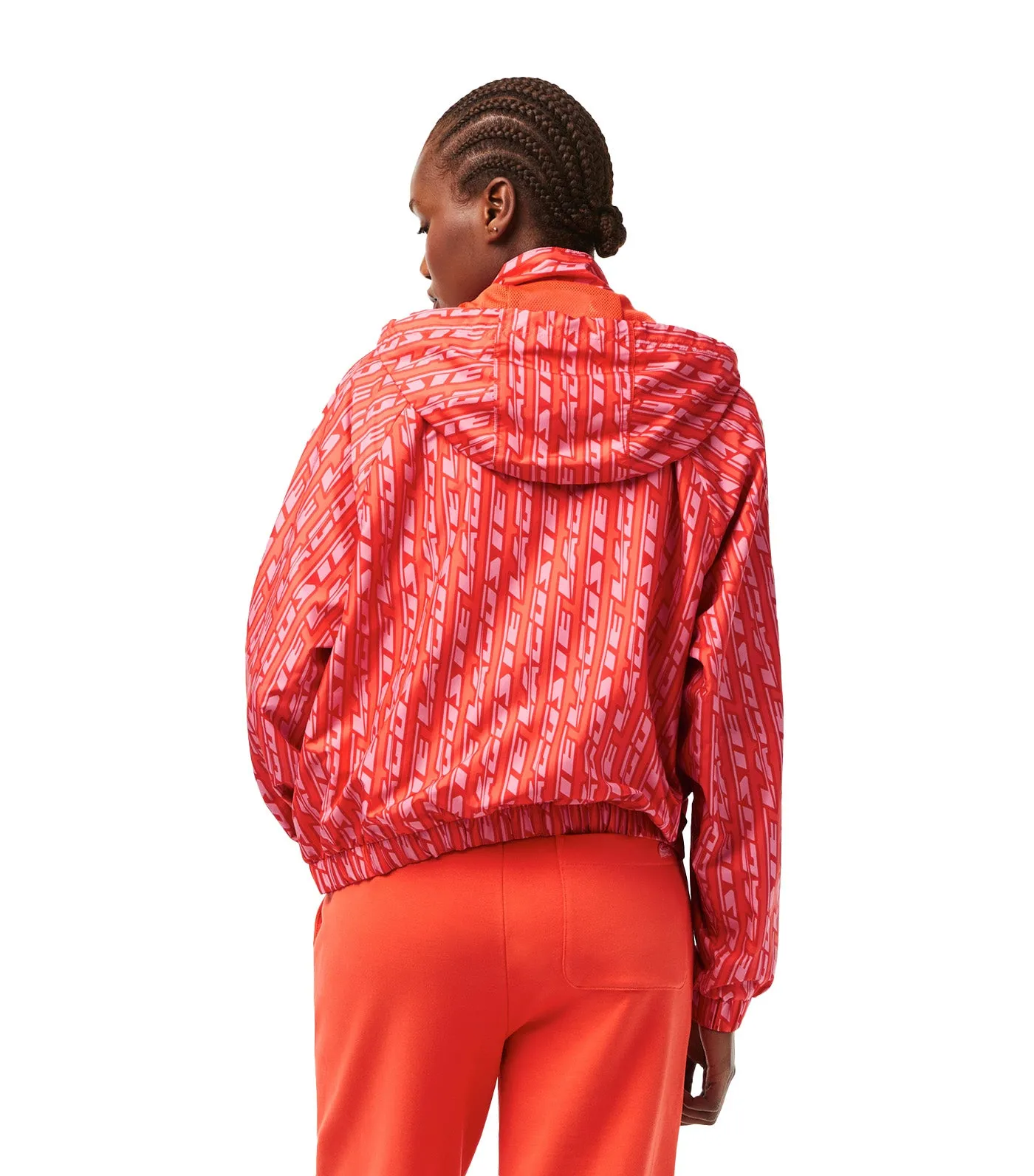 Women’s Oversize Hooded Windbreaker Watermelon/Corrida-Reseda