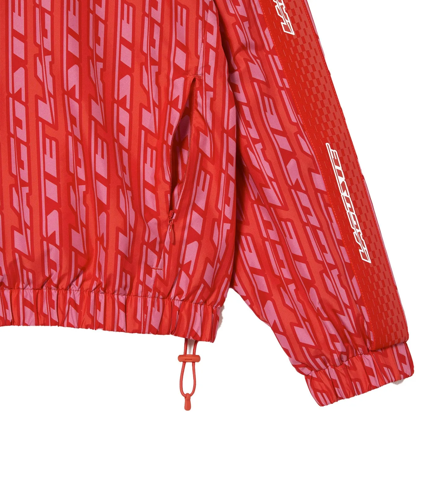 Women’s Oversize Hooded Windbreaker Watermelon/Corrida-Reseda