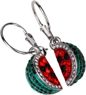 YACQ Women's Watermelon Leverback Dangle Earrings - Hypoallergenic & Lightweight - 4/5 inch